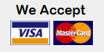 We Accept Visa and MasterCard